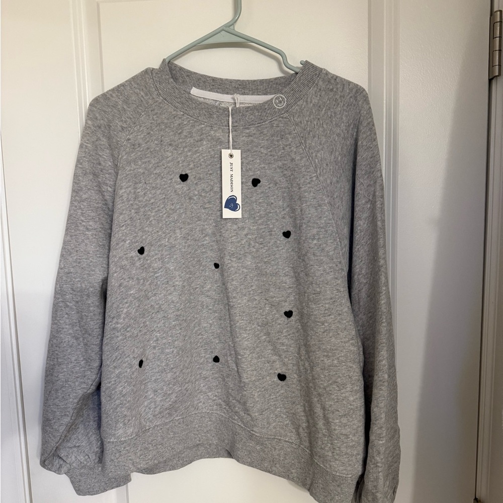 Just Madison Embroidered  Sweatshirt - Women